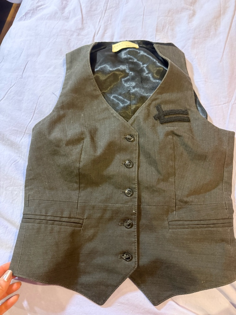 William Rast Black Women's Button-Down Vest